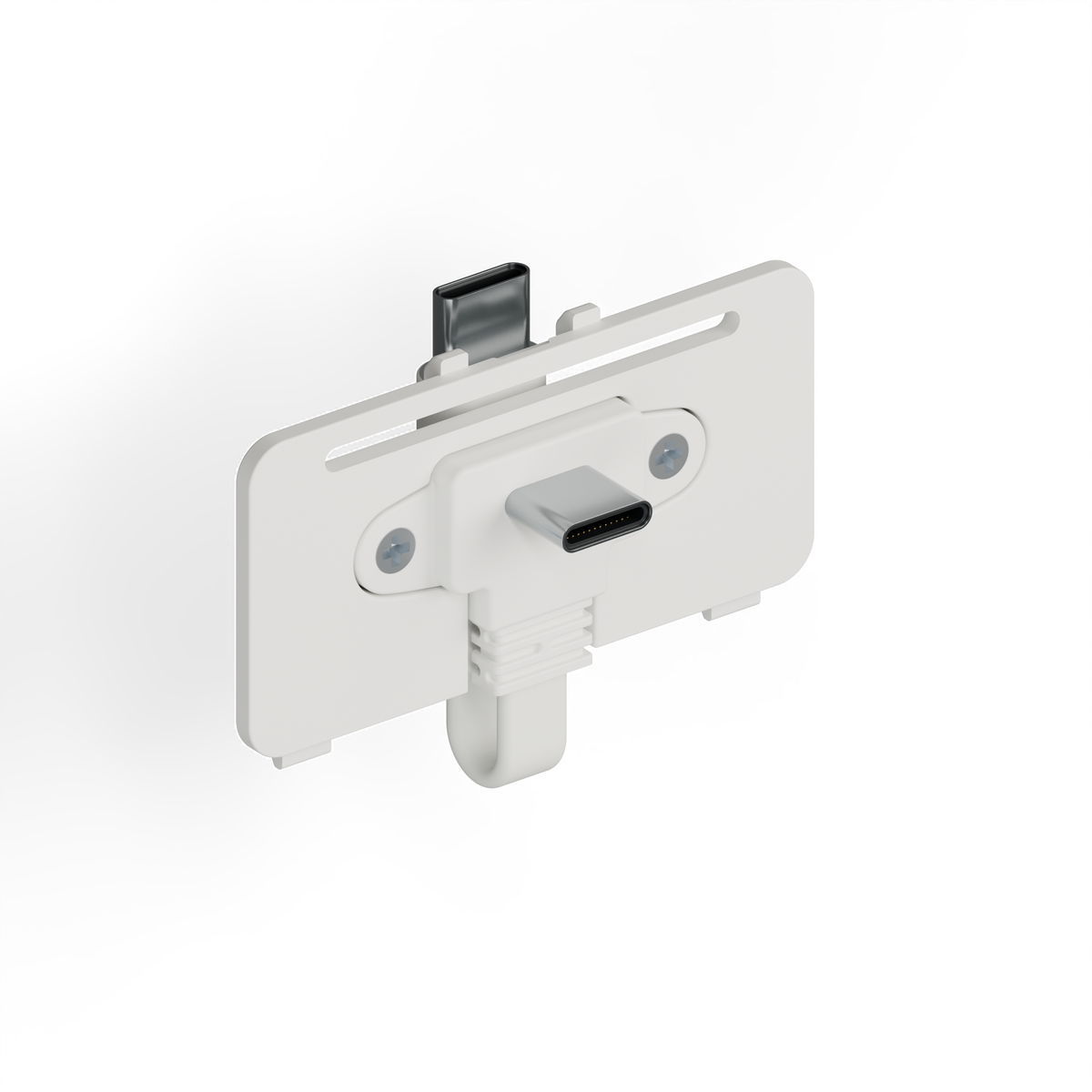 Puck 2 USB-C Mount in matte white, angled view