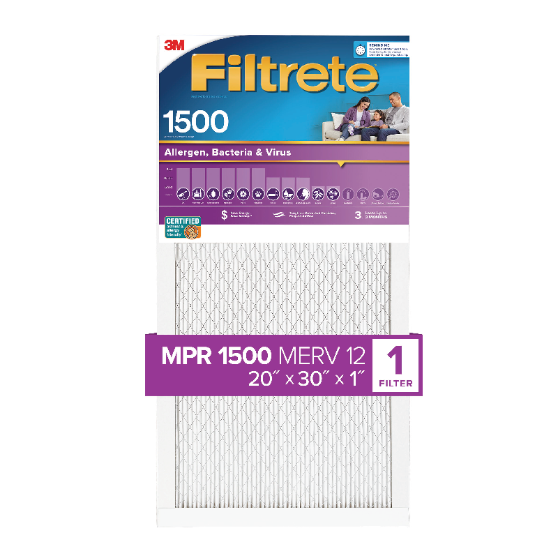 Filtrete™ MPR 1500 Allergen, Bacteria &amp; Virus Air Filters