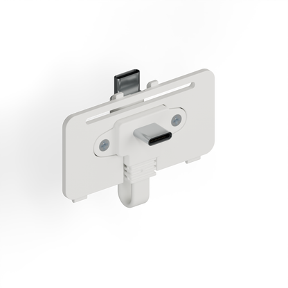 Puck 2 USB-C Mount in matte white, angled view